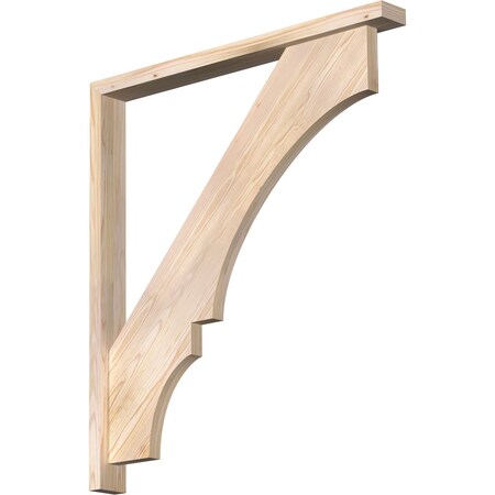 Ekena Millwork Balboa Block Smooth Bracket w/ Offset Brace, Douglas Fir, 3 1/2"W x 36"D x 40"H BKT0402X36X40BOA05SDF